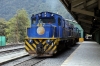 Peru Rail Alco DL535 #487 (ex DL532 #357) & Alco DL532 #358 wait at Machu Picchu to be shunted onto Expedition Train 34 1643 Machu Picchu - Cusco Poroy