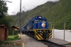 Peru Rail MLW DL535 #484 waits to depart Ollantaytambo with train 501 0853 Ollantaytambo - Machu Picchu (Vistadome)