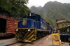 Peru Rail Alco DL532 #353 waits to depart Aguas Calientes with train 21 0700 Cusco San Pedro - Hidroelectrica (Local Train); this train has an Expedition coach added at Aguas Calientes for tourists!