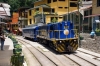 Peru Rail MLW DL535 #481 waits at Aguas Calientes with an Expedition coach; which it would attach to the rear of train 21 0700 Cusco San Pedro - Hidroelectrica (Local Train) when it arrived