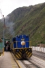 Peru Rail MLW DL535 #481 waits to depart Ollantaytambo with train 83 0745 Ollantaytambo - Machu Picchu (Expedition)