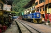 Peru Rail MLW DL535's #482 & #481 stabled in the street at Aguas Calientes