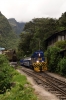 Peru Rail GM G12 #500 departs Machu Picchu with train 504 1500 Hidroelectrica - Ollantaytambo (Expedition)