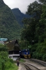 Peru Rail Alco DL532 #352 shunts stock at Machu Picchu; it would work train 84 1845 Machu Picchu - Ollantaytambo (Expedition)