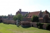 Poland - Malbork Castle as seen from the train passing by it