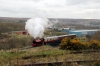 Hunslet Austerity 0-6-0ST WD71515 approaches Furnace Sidings with the 1055 Blaenavon HL - Furnace Sidings; as seen from the 1059 Big Pit - Furnace Sidings, which is being propelled into the station by Andrew Barclay 0-4-0ST Rosyth No.1