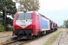 PTG Balkan Circular Tour - OSE MLW MX636/MX627 A506/A451 (with OSE Adtranz 220002 being removed from the train) wait to depart Alexandoupolis Dialogi with 7680 1105 Alexandroupolis Port - Pythio