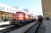 PTG Balkan Circular Tour - BDZ Cargo 07001 at Plovdiv with 1690 0936 Haskovo - Sofia. BDZ Cargo 06114 & 52116 stand alongside