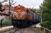 OSE Alco DL537 A9105 brings up the rear (A9101 front) as it pauses for a coffee stop at Chranoi while working 7403 0700 Kalamata - Nafplion leg of the PTG Culture Tour