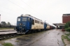 CFR Sulzers 600748/621149 stand in the pouring rain at Rosiori Nord after arriving with R9364 1220 Alexandria - Rosiori Nord; this train is booked to have a 2nd Sulzer dead in train but on this occasion both worked in tandem, possibly due to the heavy rain?