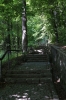 Romania, Sinaia - steps leading towards Sinaia Monastery