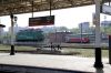 RZD VL60K-335 plinthed in the middle of Krasnoyarsk station with EP1-368 stabled in the background