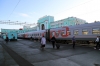 RZD train 075E 0457 (30/05) Neryungri Pas. - Moskva Kazanskaya at Novosibirsk Glavniy shortly after its arrival