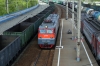 RZD VL10-335 runs through Ob heading light eastbound on the Trans-Siberian Railway