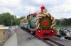 Small West Siberian Railway (Novosibirsk Children's Railway) - TU7-3343 approaches Lokomotiv with 611 1500 Zoopark - Zayeltsovskyi Park