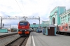 RZD EP2K-041 waits to depart Novosibirsk Glavniy with 627H 1858 Novosibirsk Glavniy - Kulunda
