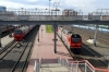 RZD 2ES6-461 runs through Novosibirsk Glavniy with an eastbound freight