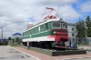 RZD ChS2-010 plinthed on the station at Barabinsk