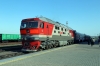 RZD TEP70-0537 waits to depart Khasan with 651 1500 Tumangang (North Korea) - Ussuriysk (Russia)