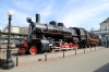 Steam Loco YEA-3302 plinthed at Vladivostok station at the end of the Trans-Siberian Railway