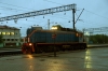 RZD TEM2-5640 stands in the pouring rain at Birobidzhan 1