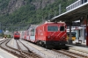 MGB HGe4/4II #108 waits to depart Brig Bahnhofplatz with GEX906 1410 Brig - St Moritz
