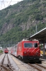 MGB HGe4/4II #108 waits to depart Brig Bahnhofplatz with GEX906 1410 Brig - St Moritz