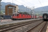 SBB Cargo Re6/6 11672 leads Re4/4 11334 through Arth Goldau with a freight