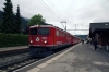 RhB Ge6/6II 703 arrives into Domat/Ems with 4221 0753 Ilanz - Chur mixed train