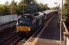 68002 arrives into Dalmeny, off the Forth Bridge, with 2K14 1814 Glenrothes with Thornton - Edinburgh