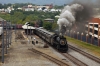 Steam loco #3254 departs Scranton station with a return train to Moscow during the 2012 Railfest