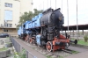 Ex JZ steam loco 11-022 plinthed outside Beograd station