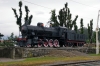 Steam loco 740121 plinthed at Postojna