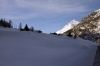 En-route Visp to Zermatt, near Herbriggen, on board Matterhorn-Gotthard Bahn