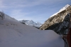 En-route Visp to Zermatt, near Herbriggen, on board Matterhorn-Gotthard Bahn