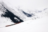 MGB Deh4/4 I #53 heads down from Natschen to Andermatt ecs after working ski train 826 0955 Andermatt - Oberalppass