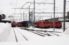 Andermatt (L-R) - MGB HGe4/4 II #102 with 840 1327 Andermatt - Disentis, Deh4/4 I #51 with 538 1108 Visp - Goschenen & Deh4/4 I #52 with 543 1312 Goschenen - Visp