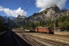 BLS Re425 193 arrives into Kandersteg with a car train from Goppenstein