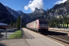 Crossrail's 185590/601 run through Kandersteg with a freight