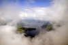 View over Lake Luzern on a cloudy afternoon at Mount Rigi; reached by train on Rigibahnen