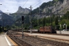 BLS Re425 #177 at Kandersteg having arrived with the 1053 car train from Goppenstein