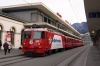 RhB Ge4/4 II #618 waits to depart Chur with the Edelweiss Express train 2427 0935 Chur - Arosa; in conjunction with the Arosa line 100th anniversary