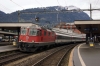 SBB Re4/4 11127 at Arth Goldau with IR2421 1209 Zurich HB - Locarno