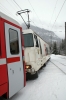 RhB Ge 4/4 III 643 departs Bergun with RE1125 0858 Chur - St Moritz