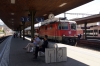 SBB Re4/4 II 11228 waits departure from Lenzburg with IR1774 1308 Zurich HB - Basel