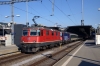 SBB Re4/4 II 11193 & SBB Cargo Re421 421392 wait to depart Zurich HB with IR3831 1733 Zurich HB - St Gallen