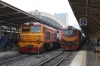 SRT 4416 waits departure from Bangkok with 261 0920 Hua Lamphong - Hua Hin while 4207 waits to depart with 201 0925 Hua Lamphong - Phitsanoluk