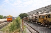 SRT Bang Sue Shed Demic Line - 579, 3011, 3017 with 4509 running by on the main line