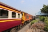 ECS running by Bang Sue Loco Shed led by 4549 and having 4407 and its rake attached at the rear