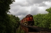 A&M Alco C420's 44/68 head the 1300 Springdale - Mountainburg NRHS Convention photo freight at Trestle No.3 between Winslow & Mountainburg